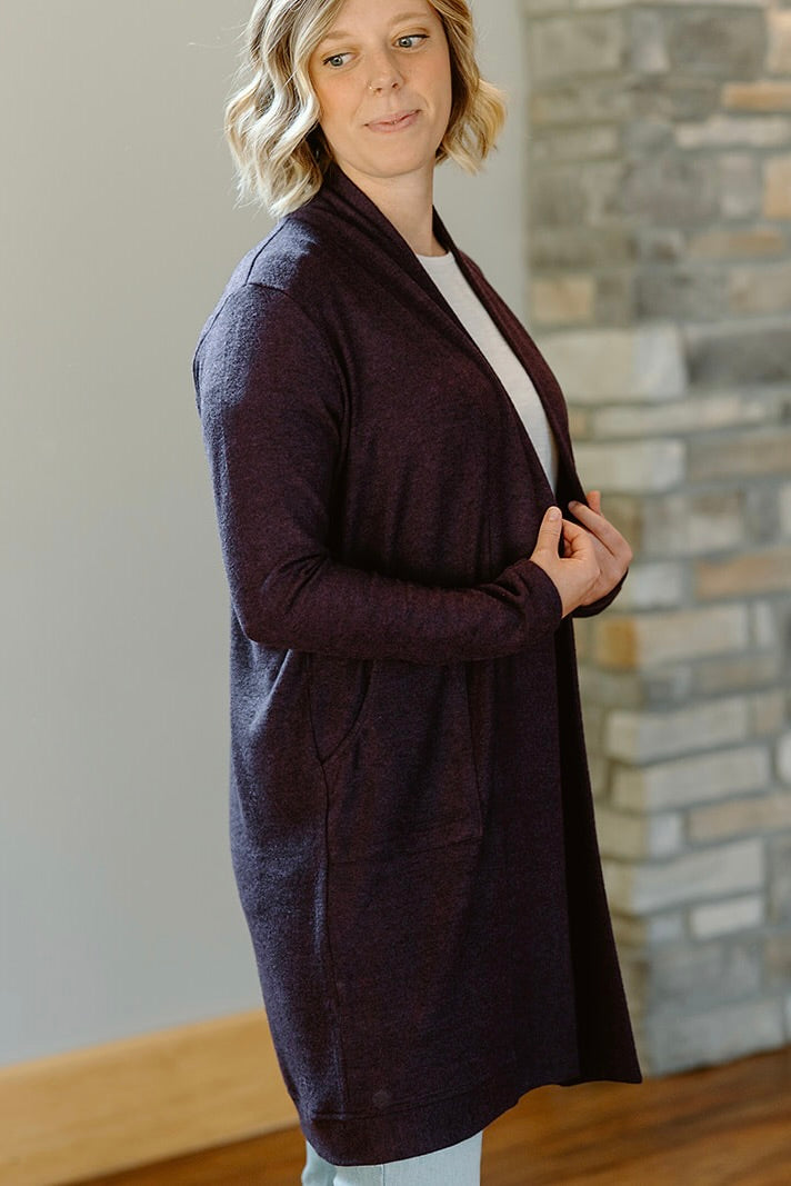 Plum Granita Cardigan
