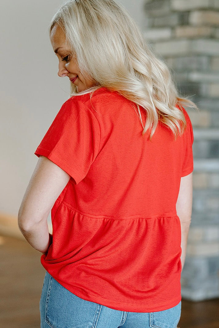 Rosie Waffle Knit Empire Top