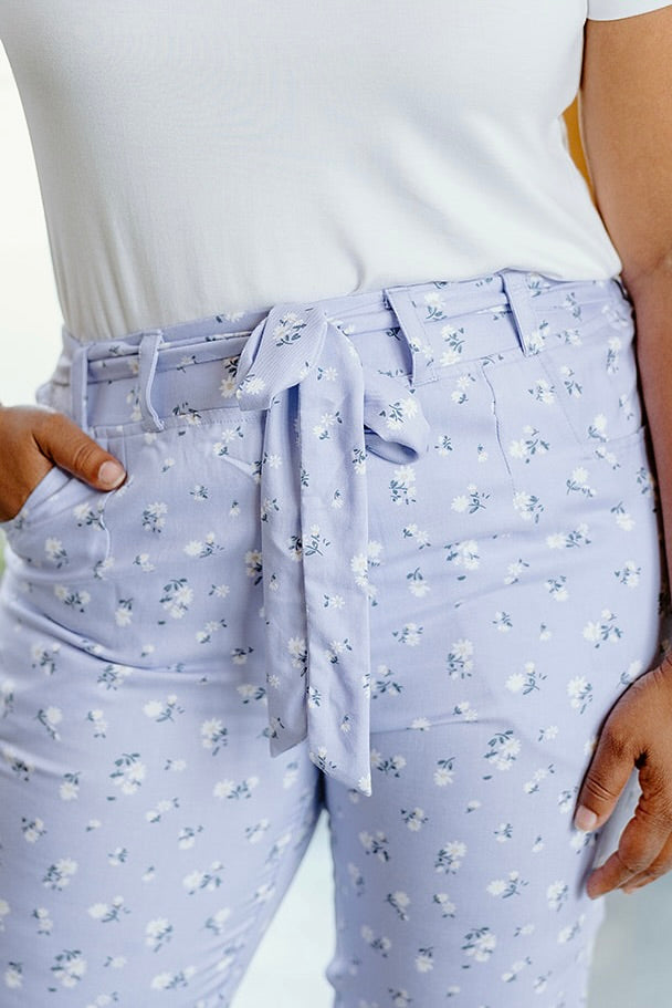 Lavender Haze Cinched Waist Pant