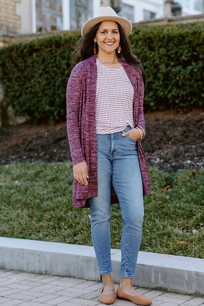 Rust Open Cardi