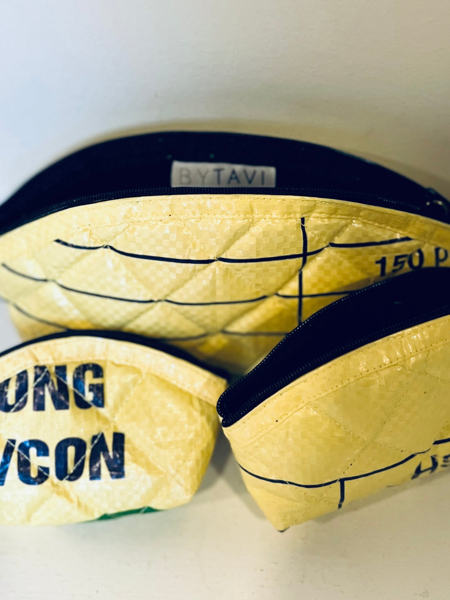 Pale Yellow Rice Nested Cosmetic