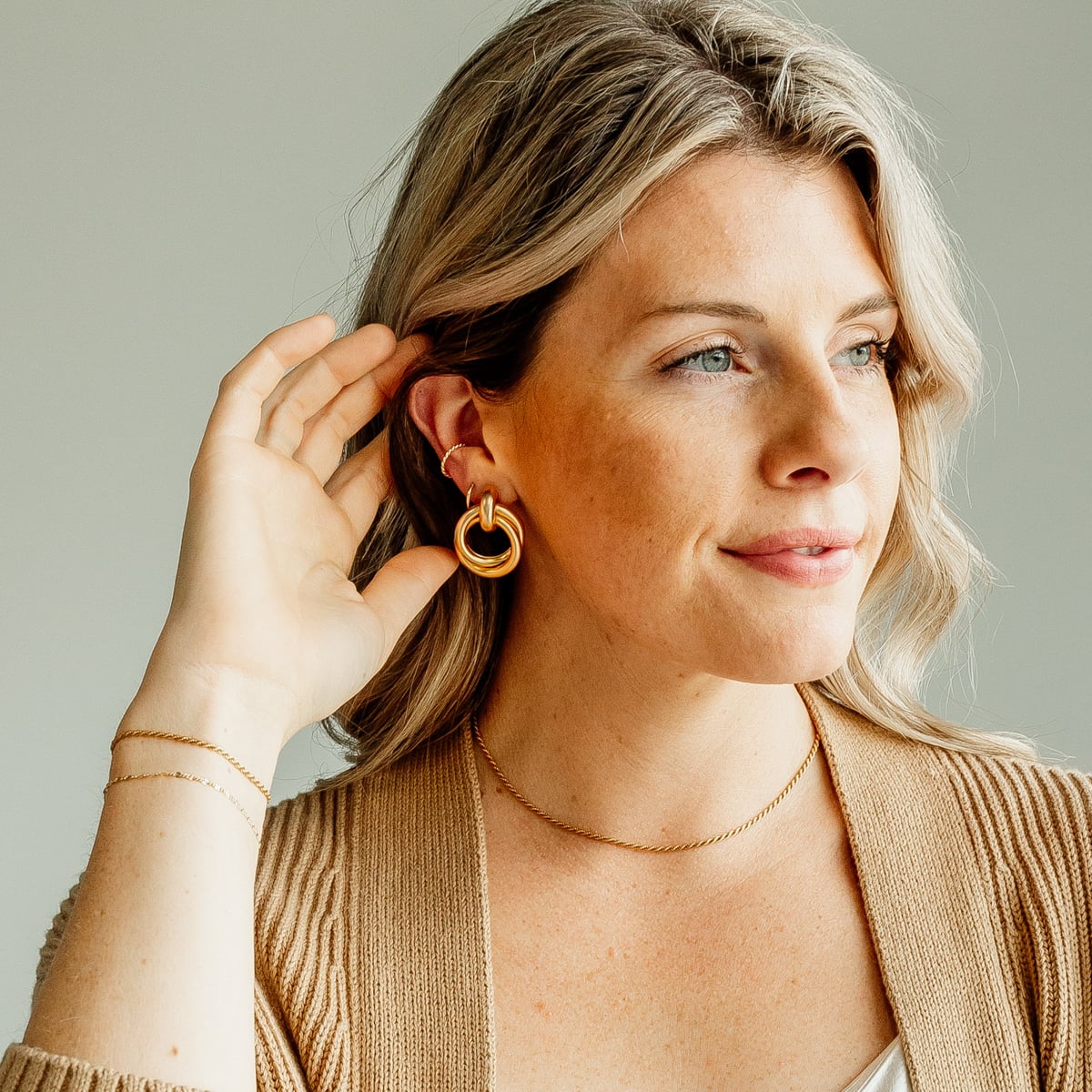 Gold Knot Earrings