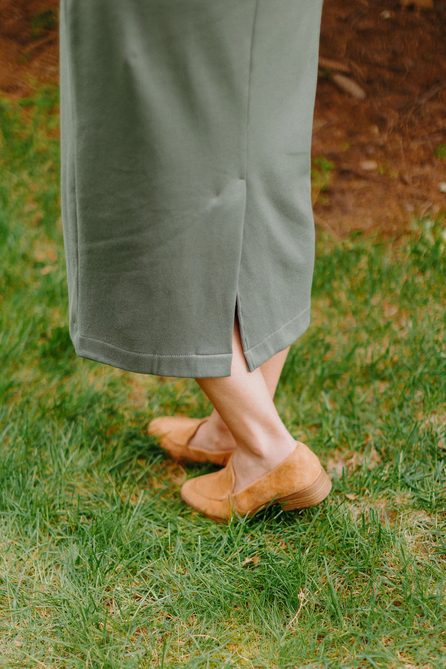 Olive Pencil Skirt