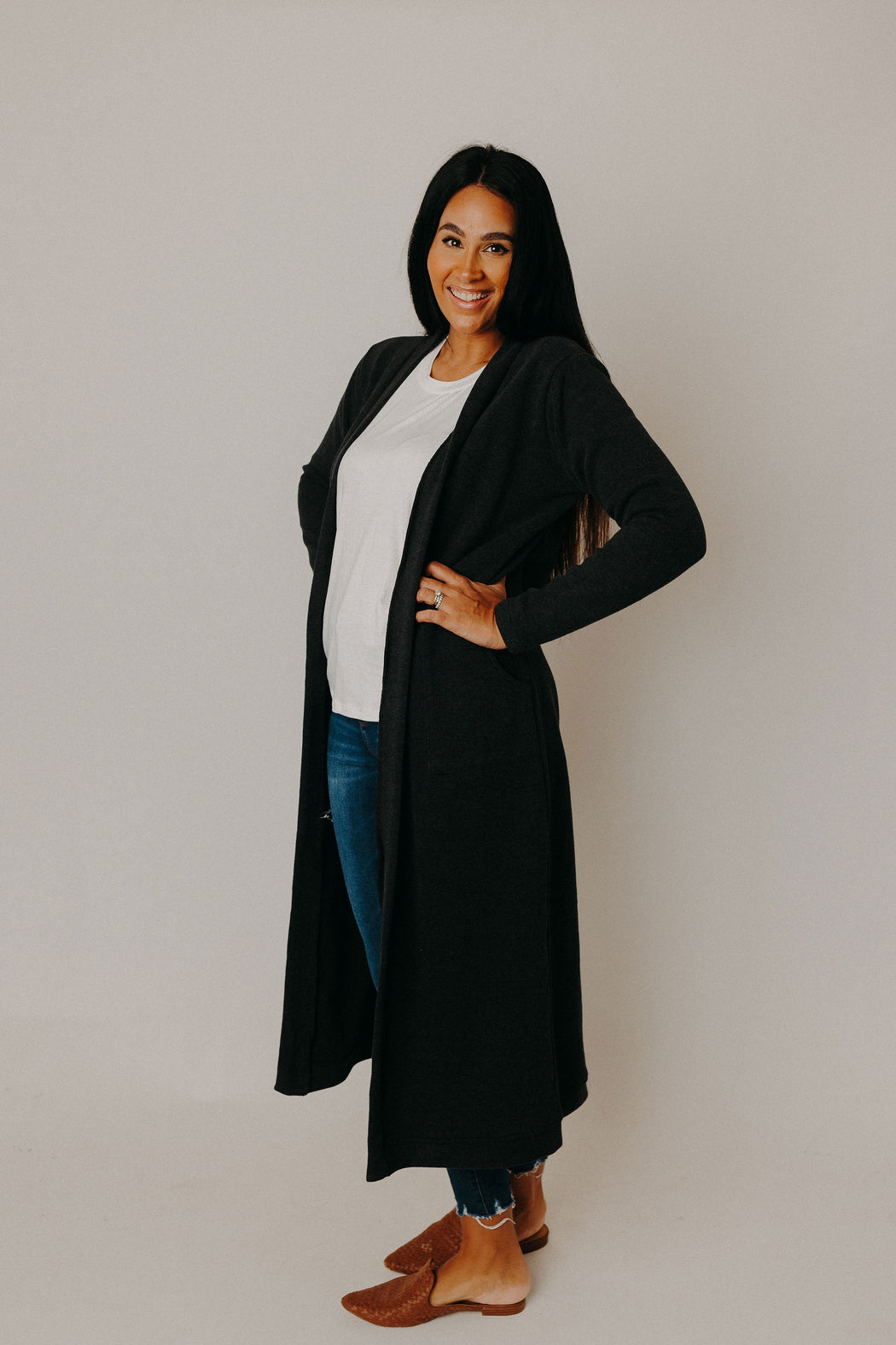 Coal Open Cardi
