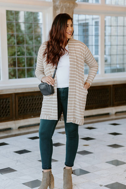 Hazelnut Open Cardigan