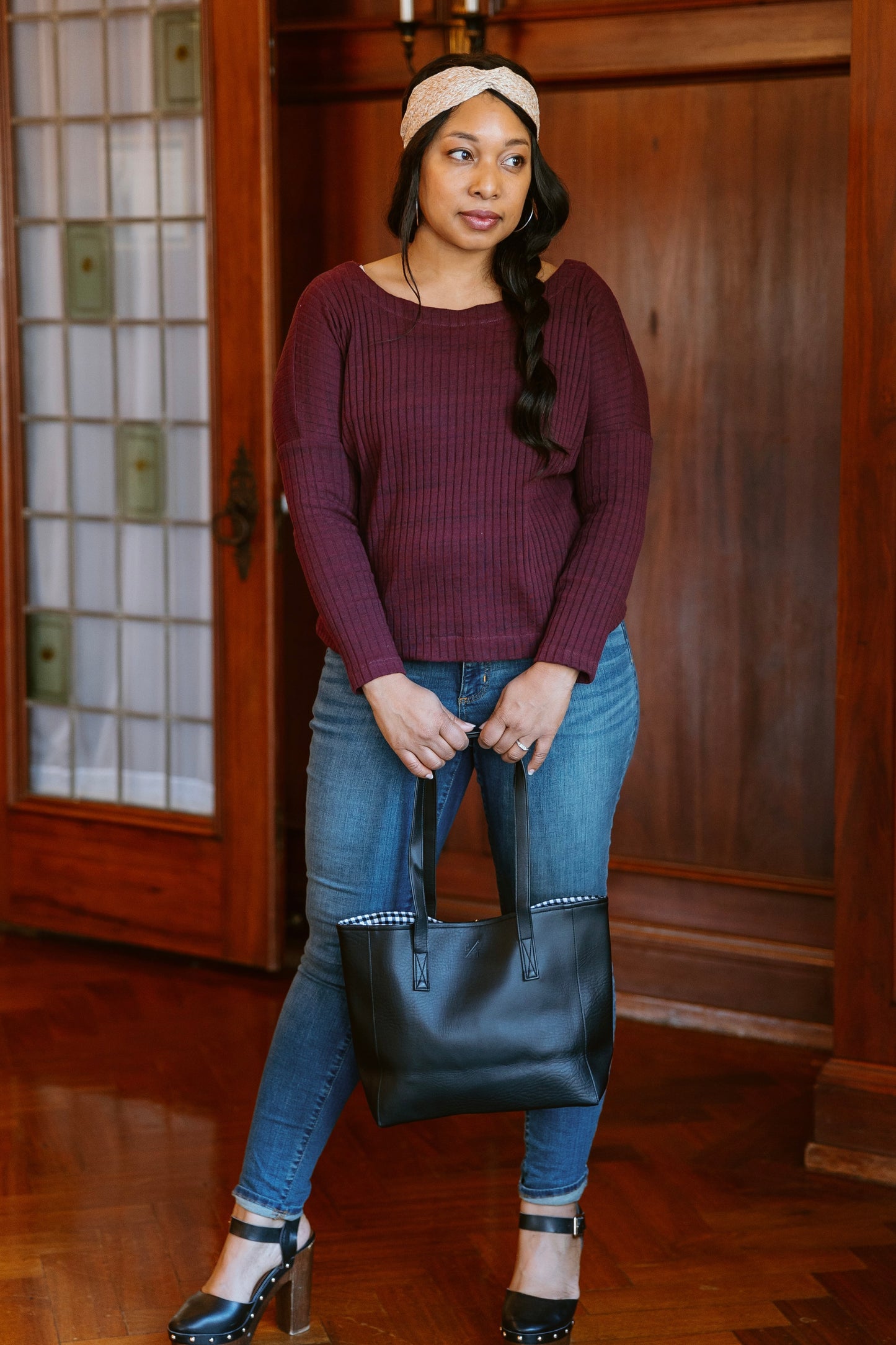 Rosewood Reverse Sweater