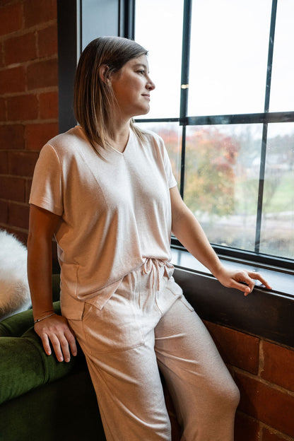 Barely Pink Boxy Lounge Tee