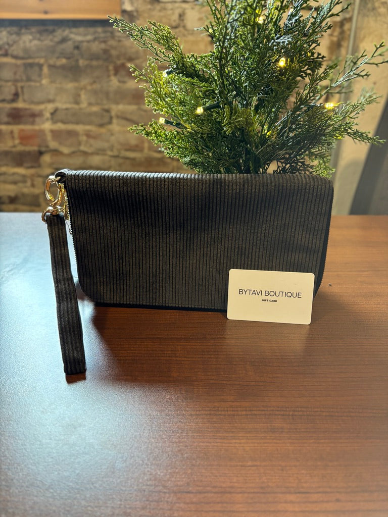 Corduroy Mach Clutch + $25 Gift Card