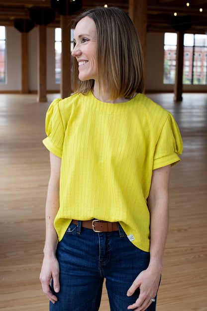 Chartreuse Statement Blouse