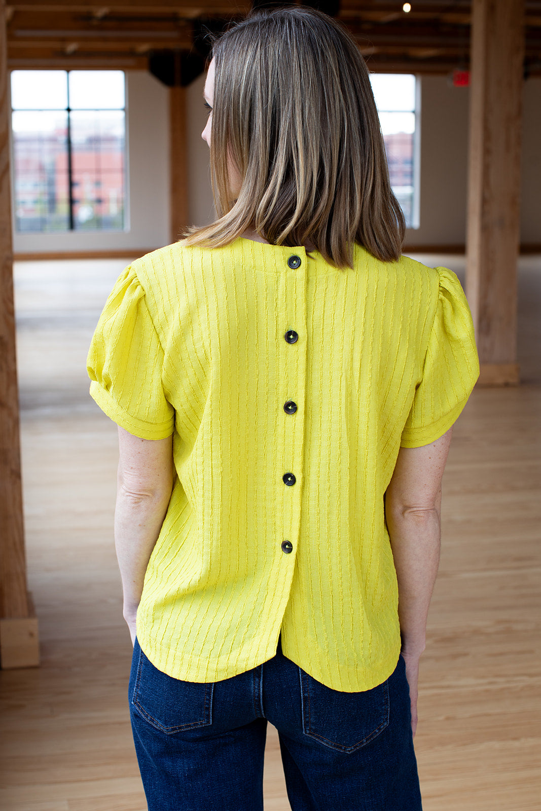 Chartreuse Statement Blouse