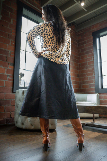 Gwen Button Skirt