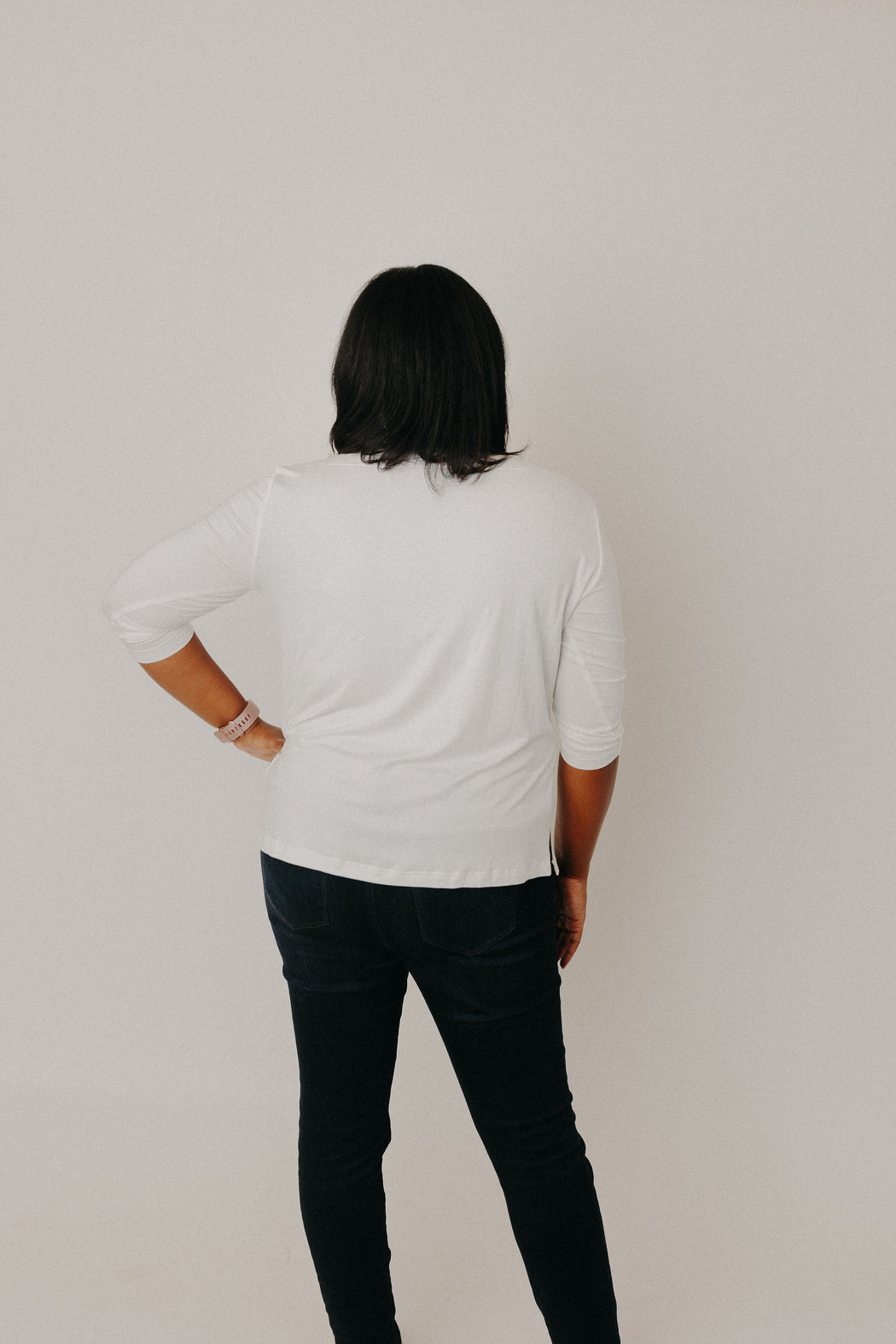 White Boatneck Tee